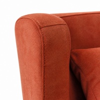 Fauteuil rembourré de style moderne avec coussin assorti, fauteuil de salon confortable à dossier haut, canapé simple en tissu pour hôtel, appartement