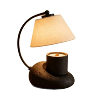 Lampe à cire parfumée Wabi Sabi de style européen simple, diffuseur d'arômes pour chambre à coucher, lampe de table, lampe décorative d'ambiance