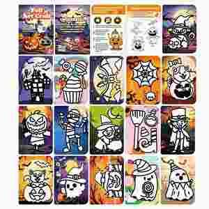 Kit d'activités créatives sur le thème d'Halloween, cadeau idéal pour les fêtes, kit d'art en feuille métallisée pour enfants - Product Image 6