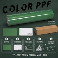 Film de protection de peinture (PPF) Onium Vert Haute Brillance en TPU Coulé 7,5 mil 1,5x15m à Faible Adhérence, Application à Sec, Auto-Réparateur - Vente en Gros
