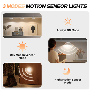 Motion Sensor Closet Puck Light, <b>Wireless</b> Rechargeable Stair Step Lights Indoor with 3 Colors Temper, Magnet Stick on Lighting - Product Image 2