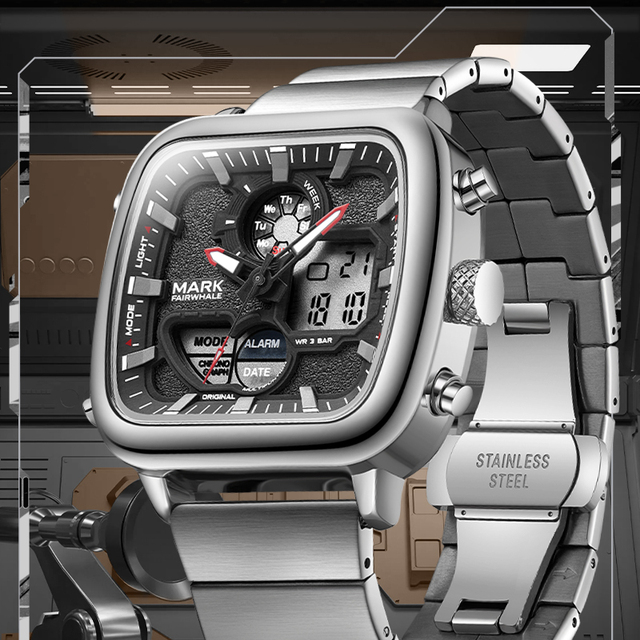 New Digital Watch 30m Waterproof Wristwatch Quartz Clock Sport Watch Male Big Watches Luminous FW-4420