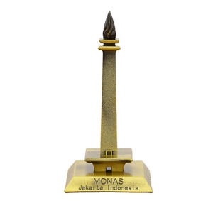 Torre antigua moderna de <span class=keywords><strong>Indonesia</strong></span>, modelo artesanal de Metal, recuerdos de viaje de Yakarta para decoración del hogar, estudio, puntos de referencia, grabado - Product Image 4