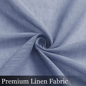 Rideau fini voile transparent rideaux occultants tissu pour chambre salon - Product Image 2