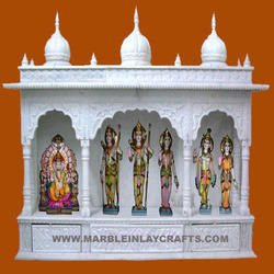 Dini dekoratif beyaz mermer hint tapınağı heykel taş sunak - Product Image 6