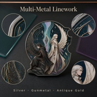 Badges modernes plaqués personnalisés, imprimés UV, en alliage de zinc, pour objets de collection d'anime, cadeaux commémoratifs