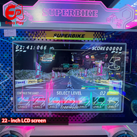 Juego de Arcade de Carreras de Motos para Niños, Gran Venta, Simulador de Manillar con Pantalla LCD de 22 Pulgadas, Operado con Monedas, para Centros Comerciales y Parques de Diversiones, OEM