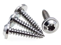 Tornillo Autorroscante de Titanio GR5 Métrico DIN M4 de Rosca Fina, Tornillo Especial para Modificación de Motocicletas, Acabado Anodizado Azul