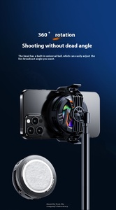 Hiển thị kỹ thuật số nhanh chóng làm mát bán dẫn điện thoại Cooler với vòng ánh sáng & Magnetic Clip đứng 2-in-1 cho chơi game điện thoại thông minh - Product Image 5