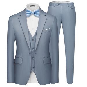 Traje de 3 Piezas Color Caqui para Hombre, Diseño Personalizado ODM, Corte Entallado, Solapa con Muescas, para Bodas y Negocios, Fabricante Mayorista - Product Image 2