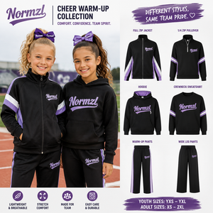 Ensemble de survêtements d'entraînement pour équipes de cheerleading, vestes et pantalons OEM d'usine, tenue de danse et d'échauffement - Product Image 3