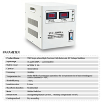 Estabilizador de Voltaje Monofásico de Alta Precisión de 3KVA 5KVA 220v para Uso Doméstico e Industrial, Totalmente Automático, de Cobre Puro