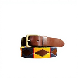 Handmade Men's Vintage Square Casual Belts Buckle Durable Eco Friendly Genuine Leather Polo Belt Luxury Gift Custom Logo Print - Product Image 3