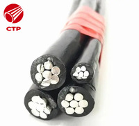 Cable de Alimentación XLPE Aéreo, Dúplex/Triplex, con Conductor de Aluminio de 0.6/1KV, 10mm, 16mm, 25mm, Superficie Galvanizada, ISO9001