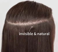 Extensions de cheveux de luxe 100% naturels, injectées sans couture, avec bande plate en PU, cheveux Remy vierges européens, double tirage, double trame machine