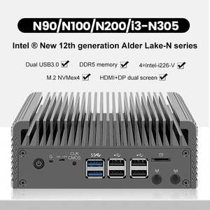 Mini PC Industrial sin Ventilador de 12.ª Generación con Firewall, I3 N305, Router Suave N100, DDR5 4800MHz, 4xi226-V, LAN de 2.5G, Servidor Host Proxmox ESXi - Product Image 3