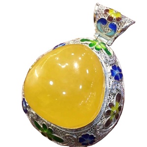 Vendita calda 925 del pendente ambra naturale <span class=keywords><strong>gioielli</strong></span> - Product Image 3