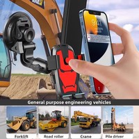 Support de téléphone pour voiture, camion, excavatrice, support à ventouse en plastique, multifonctionnel, réglable, absorbant les chocs, pour la navigation automobile