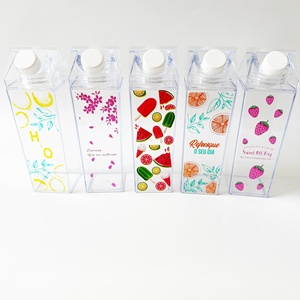 17 OZ/ 26 OZ/ 32 OZ botol air karton susu persegi botol susu plastik botol karton susu kopi - Product Image 5