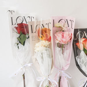 Tình Yêu Phong Cách Túi Trong Suốt Với Nhiều Hoa Hồng Mô hình Trang Trí Trong Suốt OPP Nhỏ Tay Áo Cho Ngày Valentine Rose Bouquet - Product Image 4
