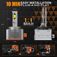 Ampoules LED Sanvi Silver Orange Série D D1 D2 D3 D4 D5 D8, vente en gros d'usine, 12V 55W, neuves, Plug and Play