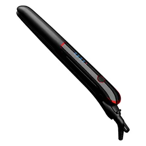 Electric Hair Curler Hair Straightener Brush Professional Flat Iron 2023 Products 2 in 1 LED Travel Customized Ceramic Logo Clip