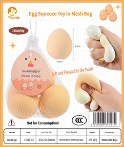 Juguete Antiestrés de Plástico con Forma de Huevo, Irrompible, Simulación de Huevo, Rebote Lento, Bola de Descompresión, Alivio de la Ansiedad, Regalo para - Product Image 6