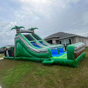 Castillo Inflable GMY con Palmeras Tropicales, Tobogán y Piscina, Circuito de Obstáculos para Niños y Adultos, Negocio de Alquiler - Product Image 3