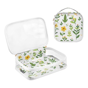 Sac de toilette de voyage portable de haute qualité, sac cosmétique en PVC transparent avec fermeture éclair - Product Image 3