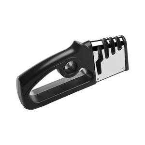 Afilador de cuchillos multi-grano de acero inoxidable, herramienta manual de afilado para uso en cocina, diseño en ángulo, reparación rápida de filos, utensilio doméstico - Product Image 1