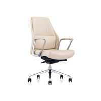 Chaise de travail moderne rembourrée, finition en cuir souple, avec hauteur et inclinaison réglables