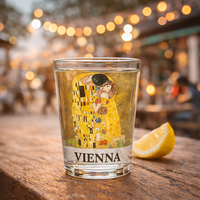 Verres à shot souvenirs avec design personnalisé de villes, style amour, technique de sublimation vierge pour cadeau