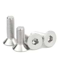 Sekrup Kepala Allen Hex Cap Socket Countersunk DIN 7991 Berlapis Nikel Baja Tahan Karat 304 Berlapis Seng M3 M4 M5 M6 M8 M20