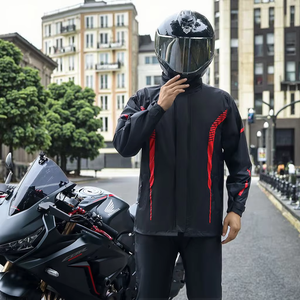 Modern Reflective Nylon Raincoat for Adults with Detachable Hood - Product Image 5