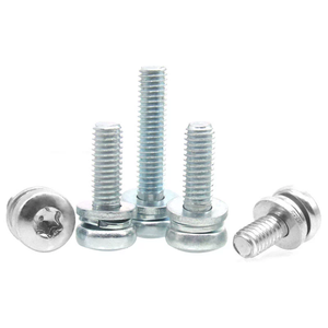 Vis à tête cylindrique Torx à <span class=keywords><strong>six</strong></span> lobes en acier au carbone zingué avec rondelle M3 X 16mm M4 M5 M6 M8 Vis à trois combinaisons - Product Image 3