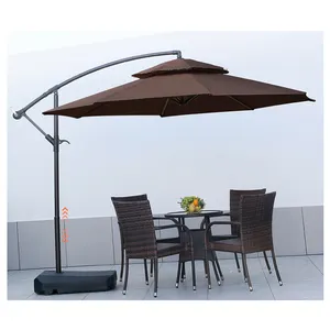 Limited Time Offer Outdoor Furniture Umbrella Fabric Cantilever Garden 8 Ribs Parasol Sun Hanging Umbrellas