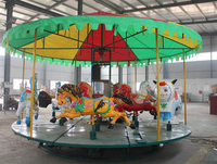 Manège simple et attrayant à 16 places avec remorque, carrousel pour enfants, manège pour parc d'attractions pour enfants
