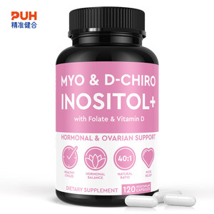 Myo D chiro Inositol แคปซูลพร้อมโฟเลตและวิตามินดีสำหรับผู้หญิงความสมดุลของฮอร์โมนและการสนับสนุนรังไข่60แคปซูล - Product Image 1