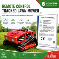 Livraison Gratuite Tondeuse Robot RC sur Chenilles 550mm 21IN à Démarrage Électrique et Essence pour Pentes, Tondeuse à Gazon Télécommandée Économique