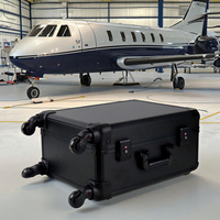 Boîte à outils carrée en aluminium personnalisée OEM/ODM, valise de transport avec poignée trolley, mousse EVA, logo personnalisé, serrure à clé métallique, étanche et antichoc
