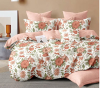 Ensemble Housse de Couette Imprimée Style Moderne 100 % Polyester Incluant Housse de Couette et Taie d'Oreiller pour Lit Queen ou King Size avec Technique de Tissage