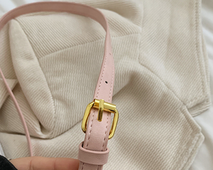 Sac décontracté en cuir PU pour femme, sac à main uni en gros, sac seau tendance à bandoulière unique - Product Image 3