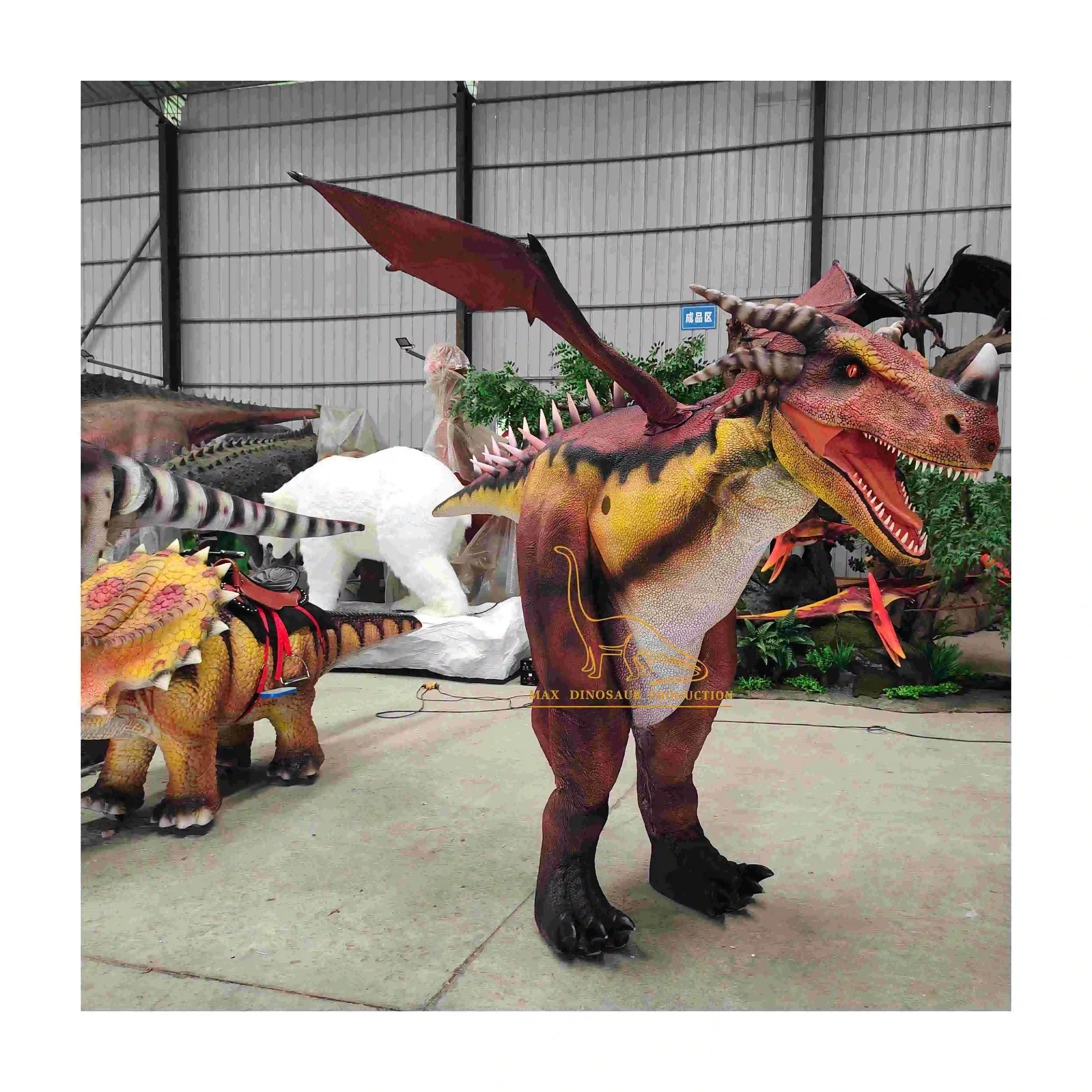 Draagbaar Simulatie Dinosaurus Kostuum Animatronic Model Voor Volwassenen Animatronic Dragon Kostuum