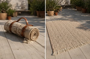 Tapis <span class=keywords><strong>de</strong></span> pique-nique personnalisé avec logo, Chevron, en coton/polyester, pompe à gonflage intégrée, franges, portable, enroulable, pour la <span class=keywords><strong>plage</strong></span>, toutes saisons, OEM - Product Image 2