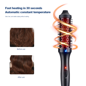 <span class=keywords><strong>Brosse</strong></span> thermique électrique <span class=keywords><strong>en</strong></span> céramique à chauffage rapide, couleur or rose, avec picots sans air - Product Image 2