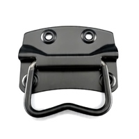 Poignée de tiroir pliable en acier inoxydable noir pour armoire, commode, meubles, installation facile