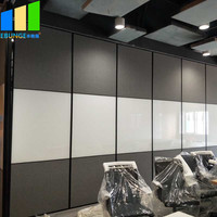 Cloison mobile de salle de conférence Diviseur mural temporaire Cadre en aluminium Mur mobile insonorisé Système de séparation coulissant pliable