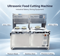 Mesin Pembagi Pastry Ultrasonik Peralatan Pemotong Roti Industri untuk Mengiris Croissant Danish Puff Pastry 40kHz