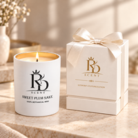 Boîte personnalisée RUNDONG, bougie parfumée, coffret cadeau de luxe, huile végétale naturelle, parfum intense, cire de soja