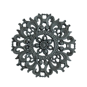 Composants décoratifs en <span class=keywords><strong>fer</strong></span> <span class=keywords><strong>forgé</strong></span> et acier moulé, motif feuilles estampées, service de modélisation, pour extérieur et jardin, antirouille - Product Image 4